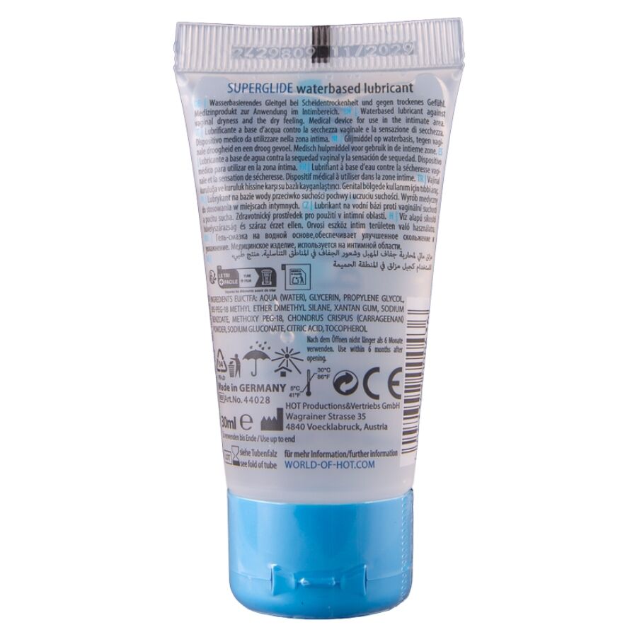 HOT - SUPERGLIDE LIQUID PLEASURE WATER-BASED LUBRICANT 30 ML