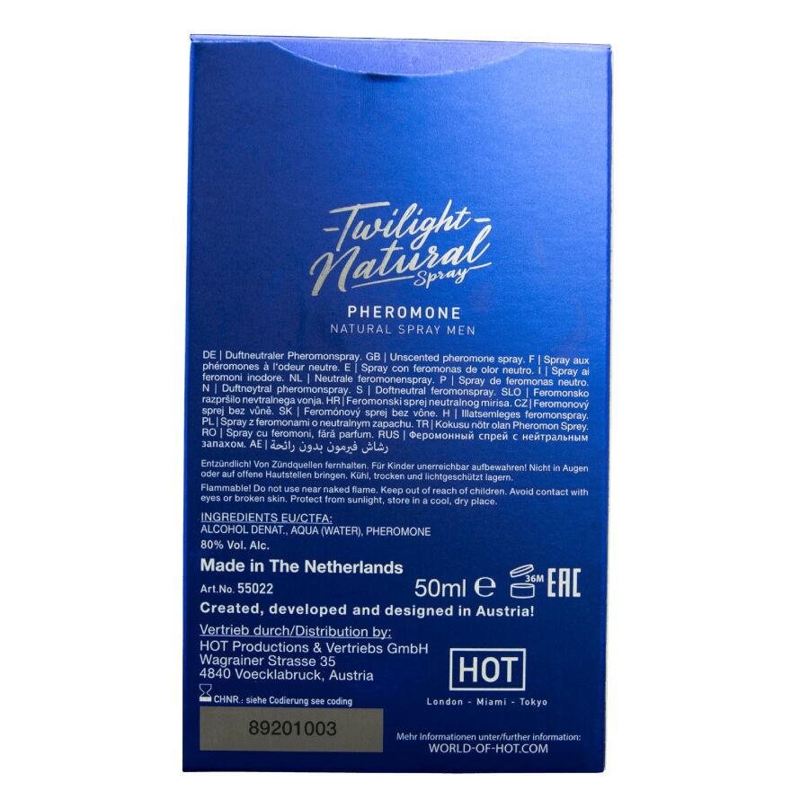 HOT - TWILIGHT SPRAY NATURAL COM FEROMONAS HOMEM 50 ML