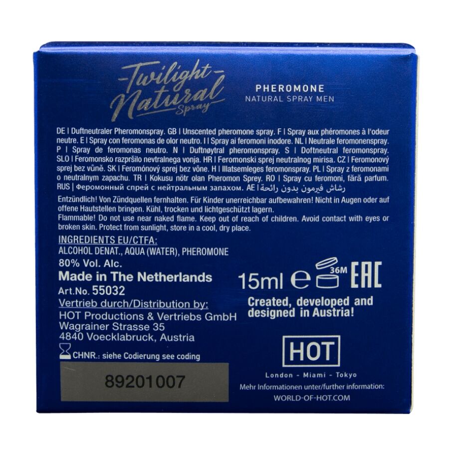 HOT - TWILIGHT NATURAL COM FEROMONAS HOMEM 15 ML
