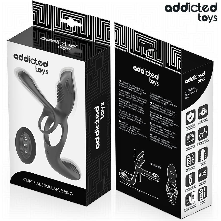 ADDICTED TOYS - ANEL DUPLO PARA PÉNIS COM ESTIMULADOR CLITORIANO
