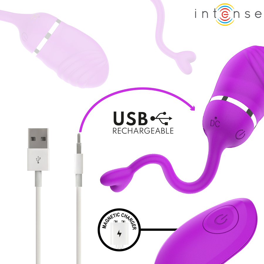 INTENSE - SOOKIE EGG VIBRATOR WITH REMOTE CONTROL PURPLE