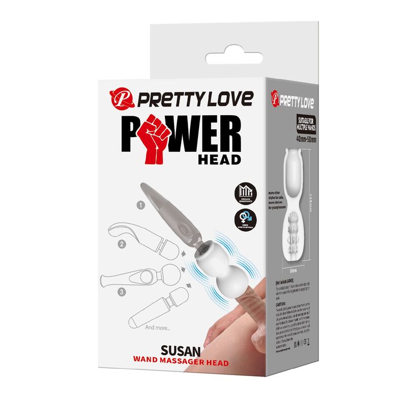 PRETTY LOVE - SUSAN CABEÇA POWER HEAD PARA MASSAJADOR VARINHA Ø 6,5 CM