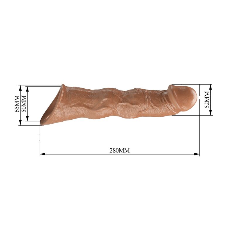 PRETTY LOVE - MANGA EXTENSORA PARA PÉNIS AJUSTÁVEL 28 CM Ø 4,5 CM COR CASTANHA