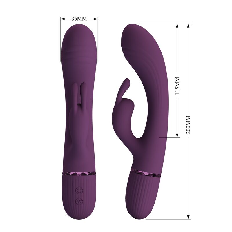 PRETTY LOVE - ROCCO VIBRADOR RABBIT RECARGABLE 10 FUNCIONES MORADO