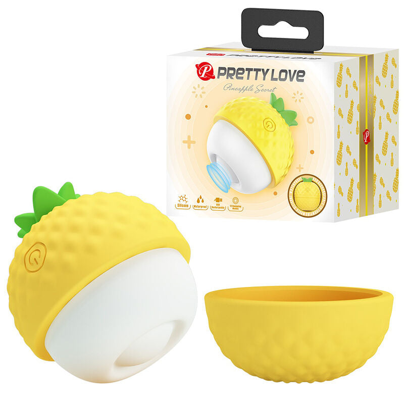 PRETTY LOVE - ESTIMULADOR CLITORIDIANO COM SUCÇÃO E VIBRAÇÃO RECARREGÁVEL AMARELO