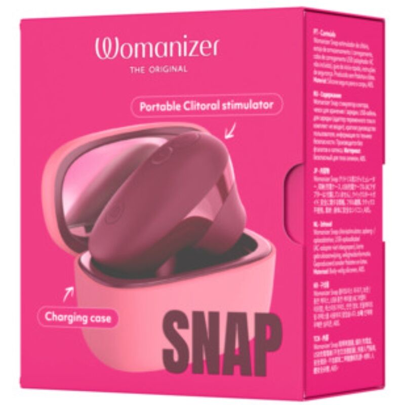 WOMANIZER - SNAP ESTIMULADOR DE CLÍTORIS POR SUCCIÓN 6 NIVELES BURDEOS