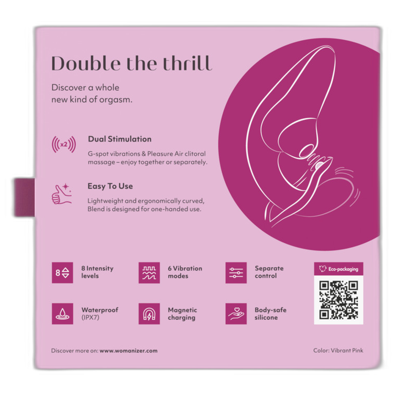 WOMANIZER - BLEND ESTIMULADOR VIBRADOR RABBIT FUCHSIA