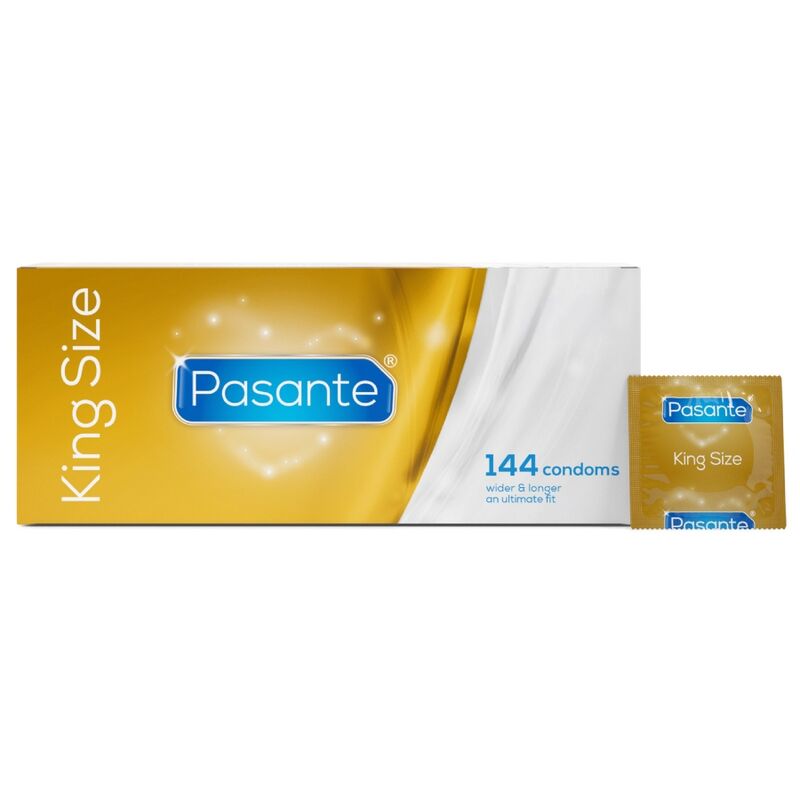 PASANTE - PRESERVATIVOS KING MS LARGOS Y ANCHOS CAJA 144 UNIDADES