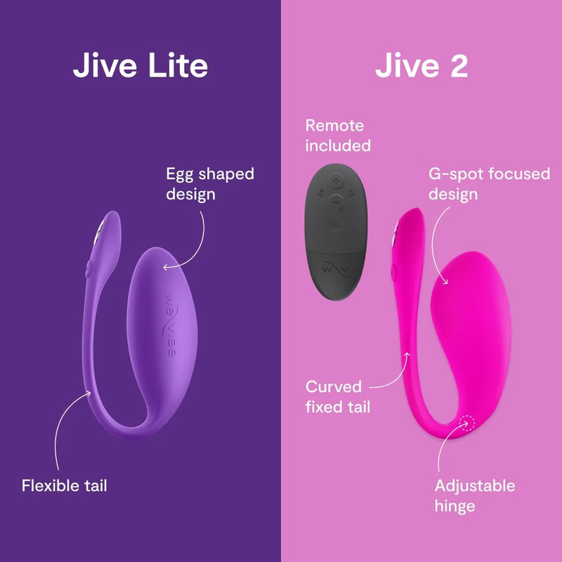 WE-VIBE - JIVE LITE VIBRADOR HUEVO PONIBLE CON CONTROL POR APLICACIÓN PÚRPURA