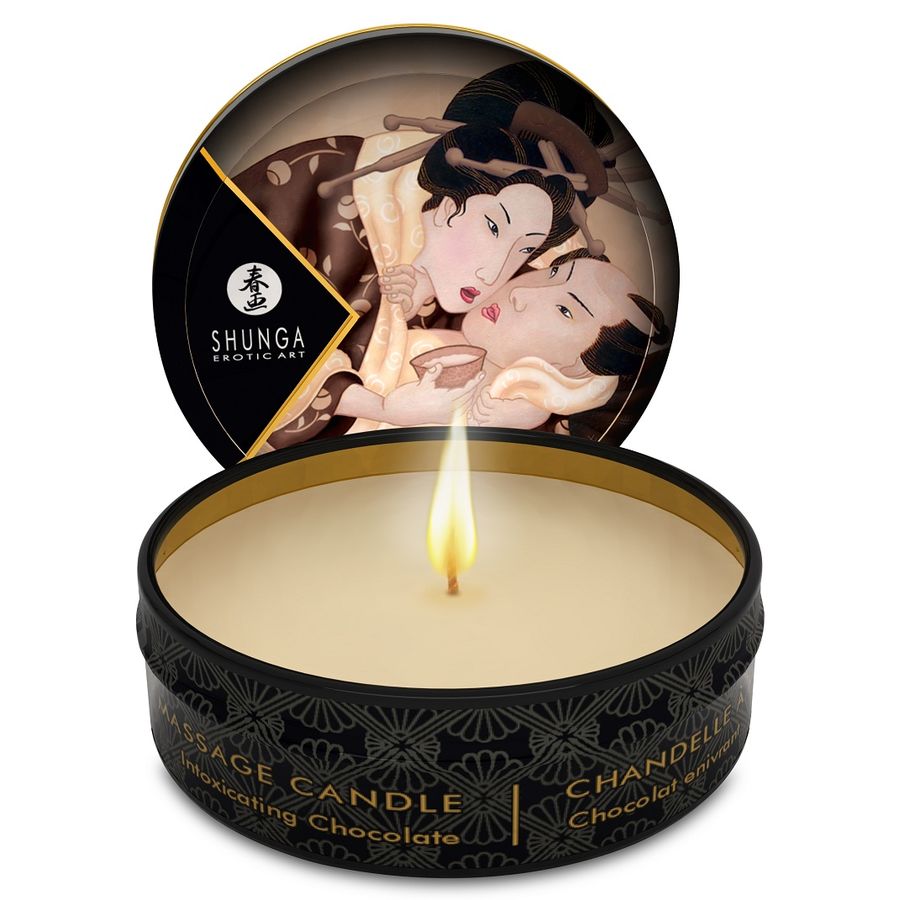 SHUNGA - MINI CARESS BY CANDLELIGHT MASSAGE CANDLE CHOCOLATE 30 ML