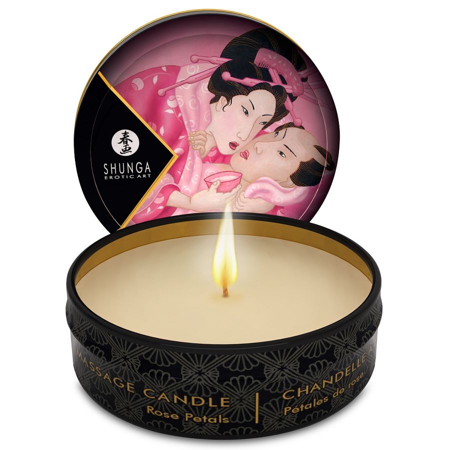 SHUNGA - MINI CARESS BY CANDELIGHT VELA MASSAGEM ROSAS 30 ML