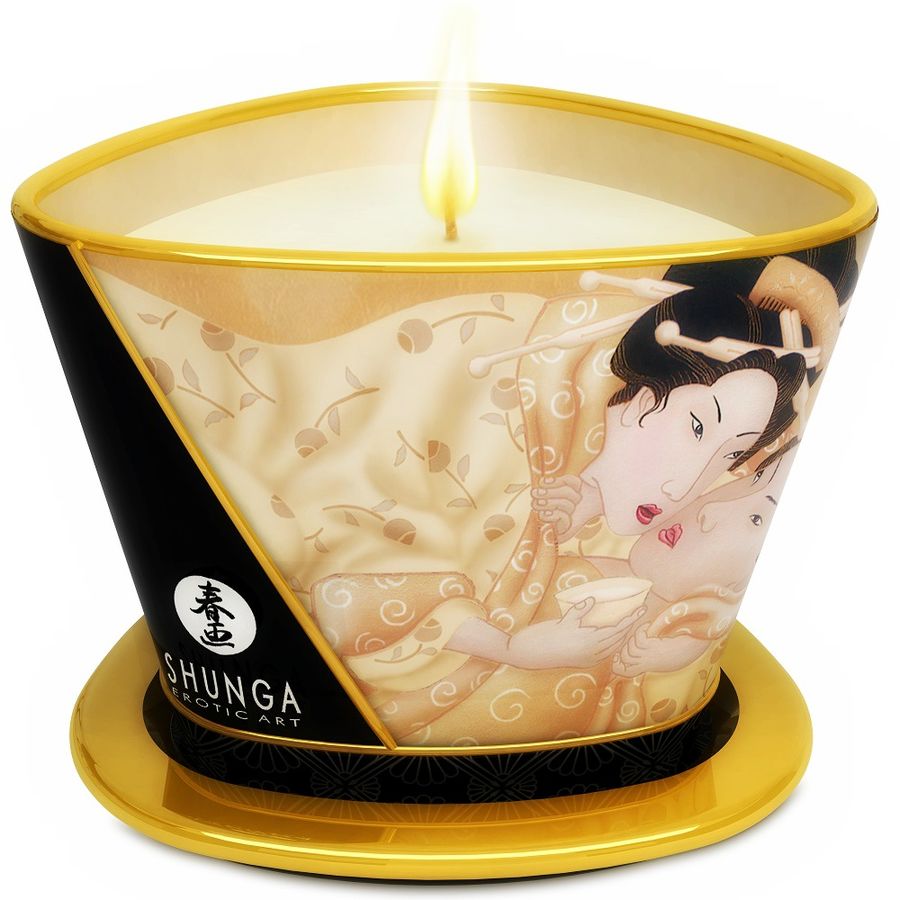 SHUNGA - MINI CARESS BY CANDELIGHT VELA MASSAGEM BAUNILHA 170 ML