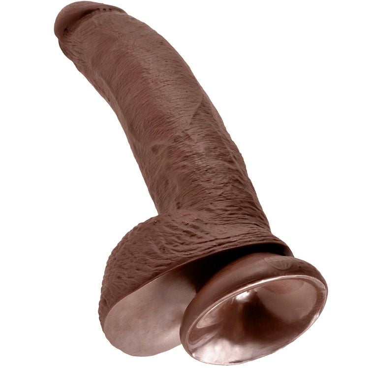 KING COCK - 9 PENIS REALISTA CASTANHO 22.9 CM