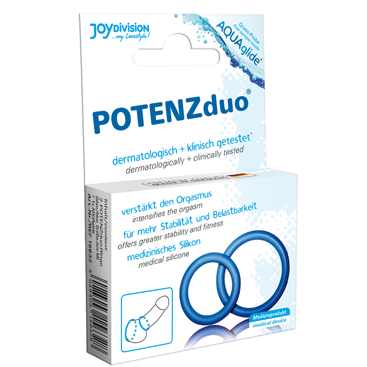 JoyDivision Potenzduo - Anells per al penis blau - s