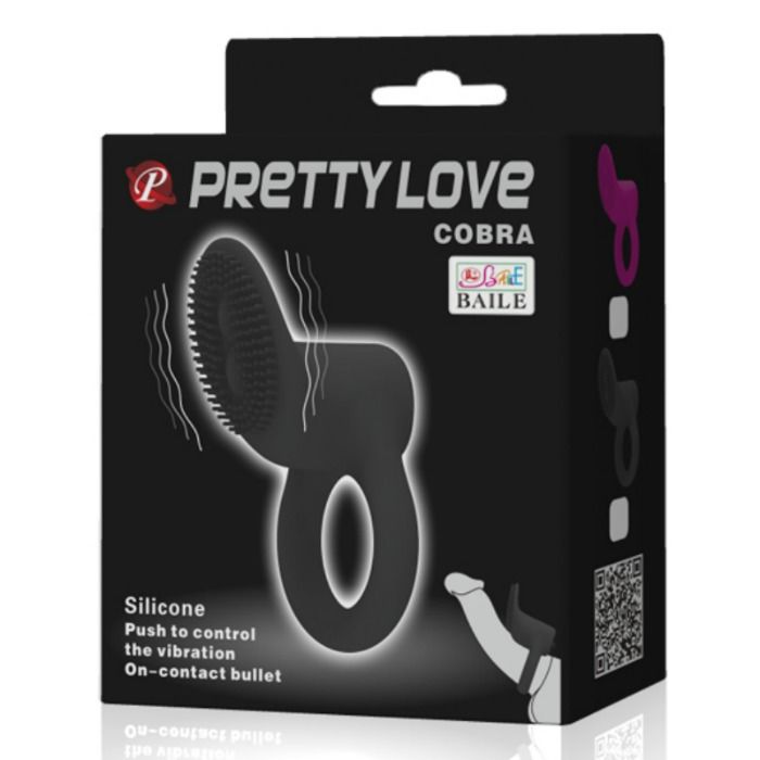 PRETTY LOVE - COBRA VIBRATING RING BLACK COBRA