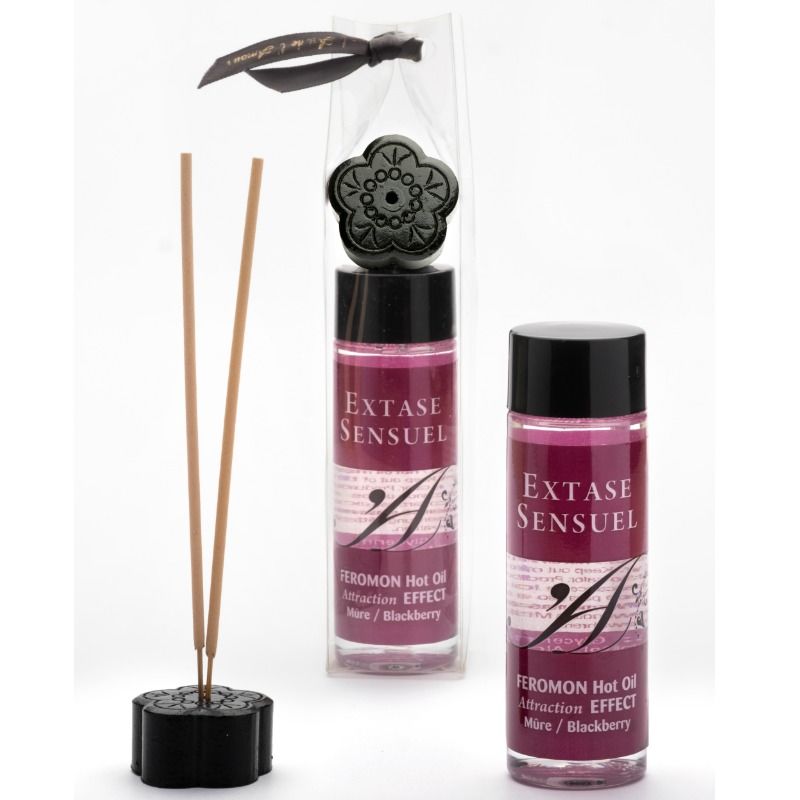 SENSUAL EXTRACT - WARMING EFFECT MASSAGE OIL WITH PHEROMONES BLACKBERRY 100 ML