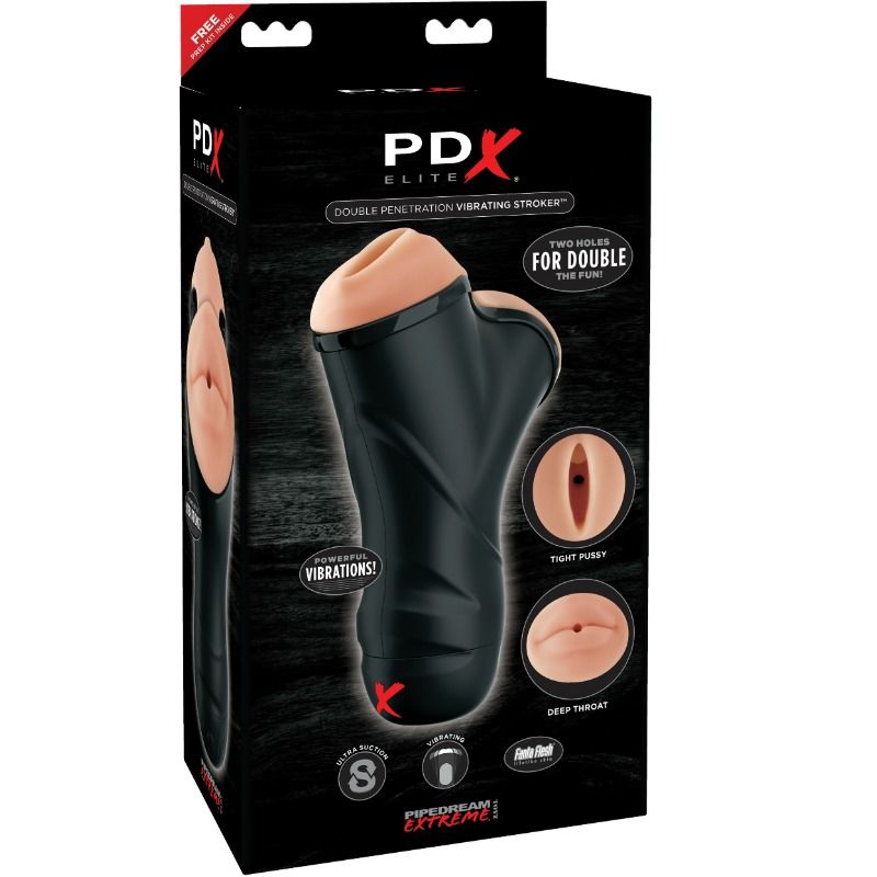 PDX Elite: masturbador masculí de doble boca i vagina