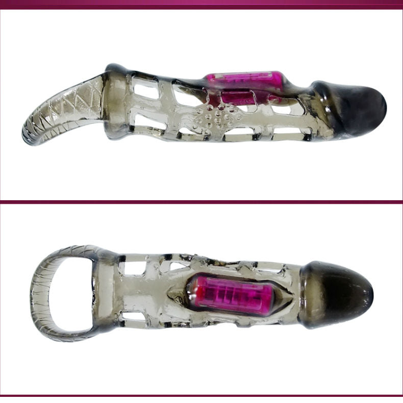 BAILE - ALARGADOR DE PÉNIS COM VIBRAÇÃO E STRAP 13.5 CM