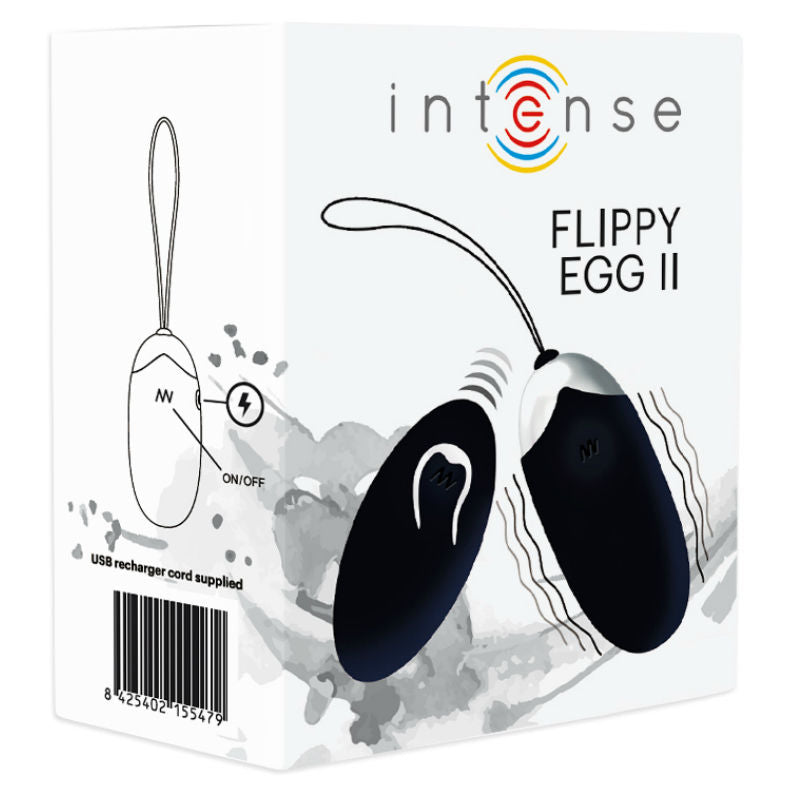 INTENSE - FLIPPY II RECHARGEABLE REMOTE EGG BLACK