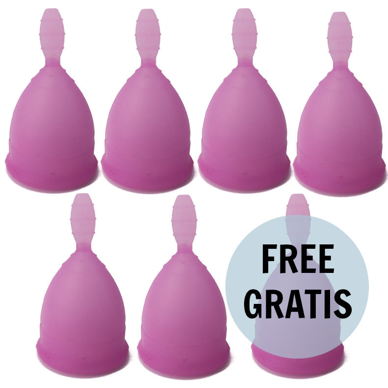 NINA KIKÍ - COPA MENSTRUAL TALLA L LILA 6 + 1 GRATIS