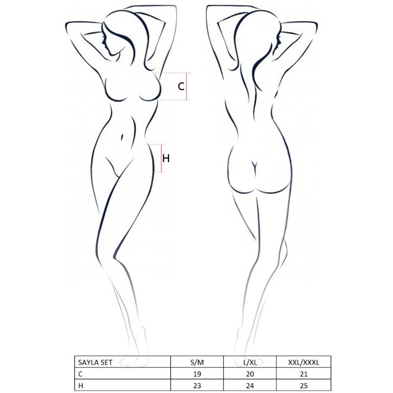 PASSION - WOMAN SAYLA SET NEGRO TALLA L/XL