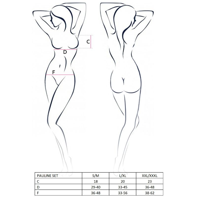 PASSION - WOMAN PAULINE 3 PIECE SET SIZE S/M