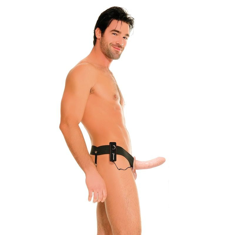 FETISH FANTASY SERIES - NATURAL VIBRATING HOLLOW HARNESS FOR HIM AND HER 14CM