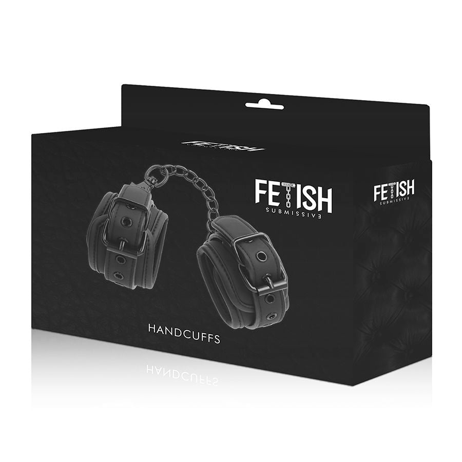 FETISH SUBMISSIVE - VEGAN LEATHER CUFFS WITH NEOPRENE LINING