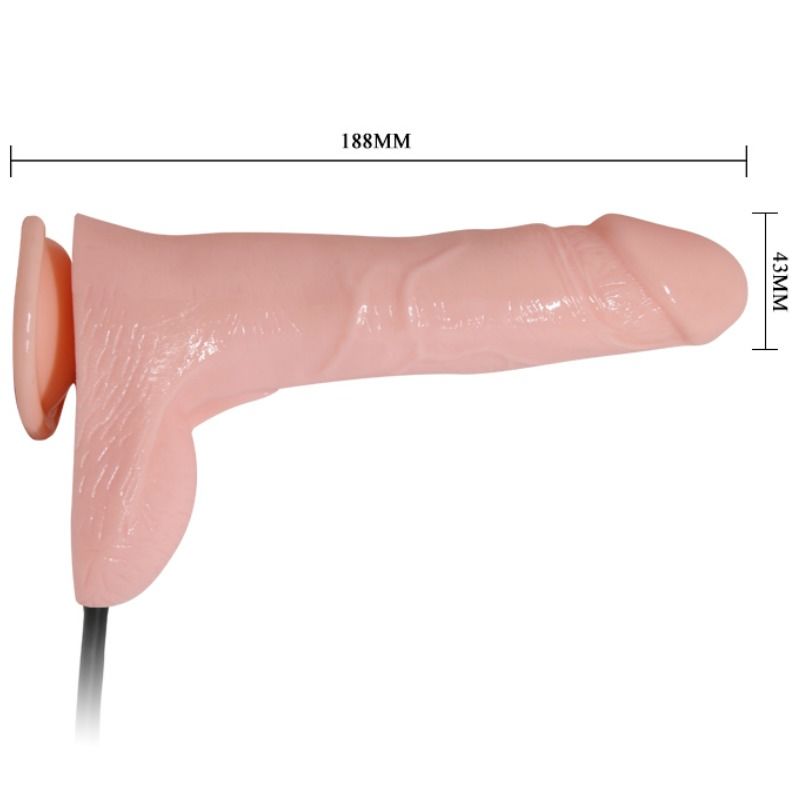 BAILE - DILDO REALÍSTICO VIBRADOR E INFLABLE 18.8 CM
