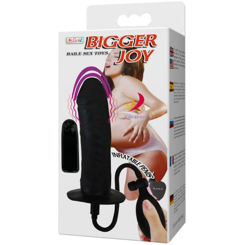 DANCE - BIGGER JOY INFLATABLE PENIS WITH VIBRATION 16 CM