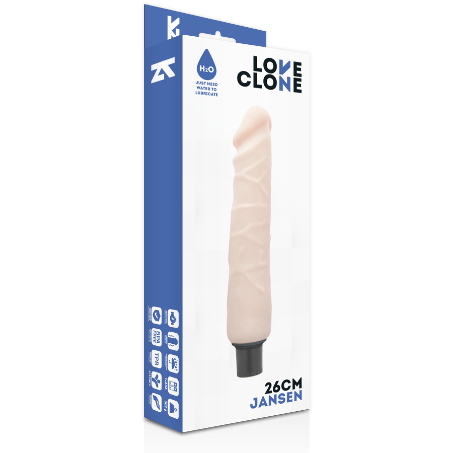 LOVECLONE - JANSEN REALISTIC VIBRATOR SELF LUBRICATION 26 CM -O- 4.2 CM