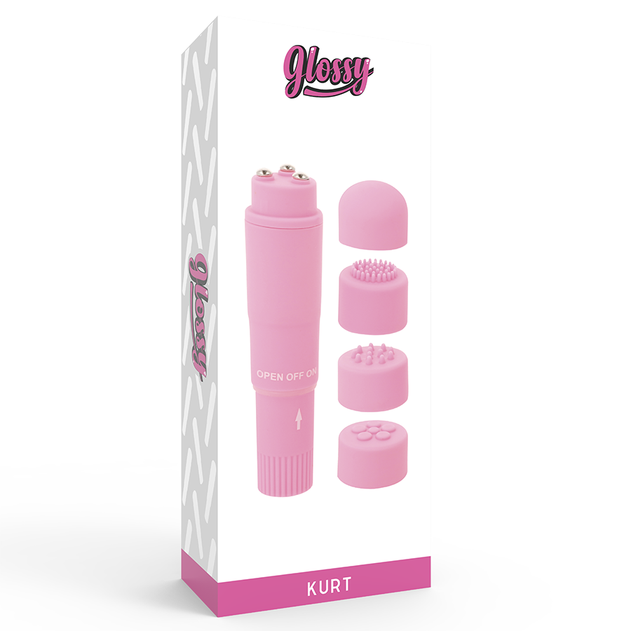 GLOSSY - POCKET KURT MASAJEADOR ROSA