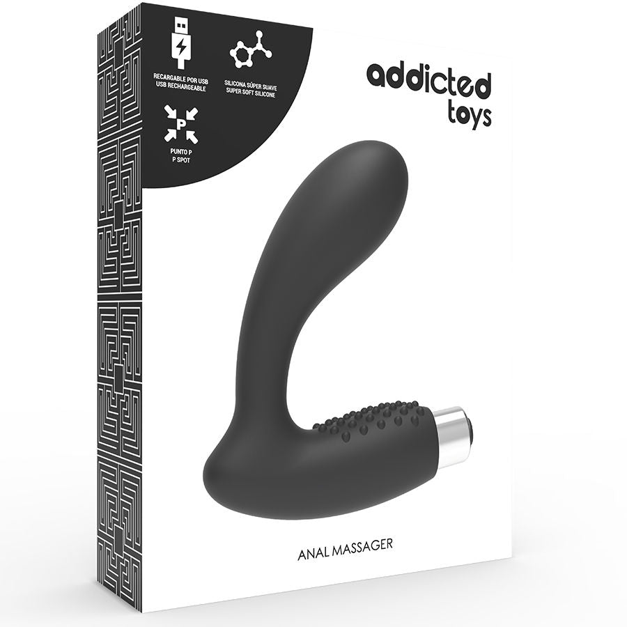 ADDICTED TOYS - RECHARGEABLE PROSTATE VIBRATOR MODEL 5 - BLACK