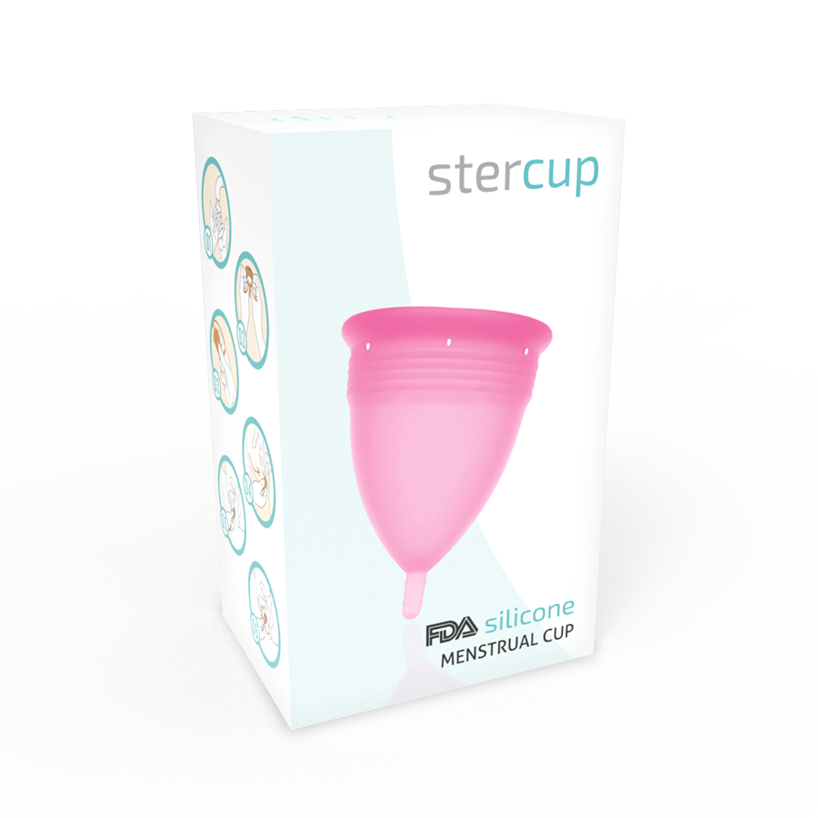 STERCUP - COPO MENSTRUAL FDA SILICONE ROSA - TAMANHO S
