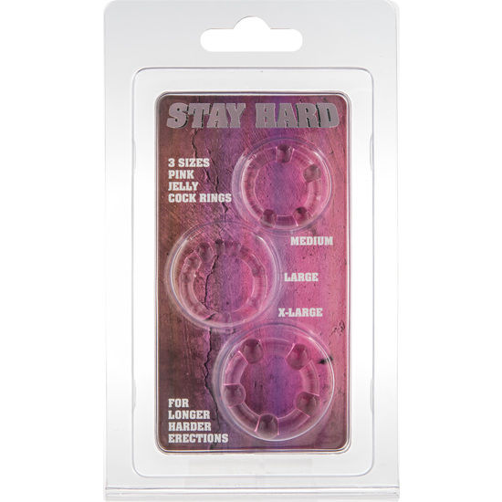 SEVEN CREATIONS - PINK THREE RING PENIS TOY