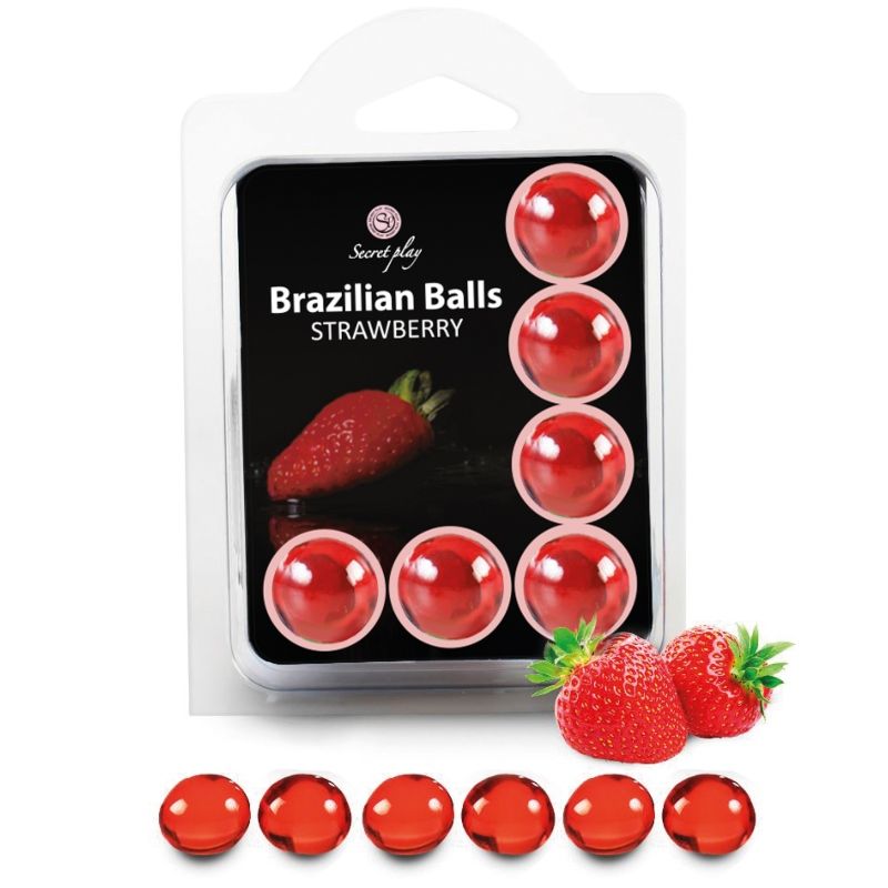 SECRETPLAY - SET OF 6 STRAWBERRY BRAZILIAN BALLS