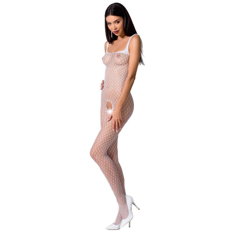 PASSION - WOMAN BS071 BODYSTOCKING WHITE ONE SIZE