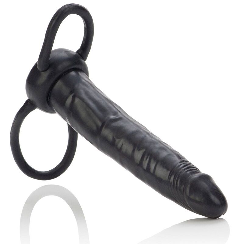 Calexotics - Acomodador Arnes para dupla penetração preta