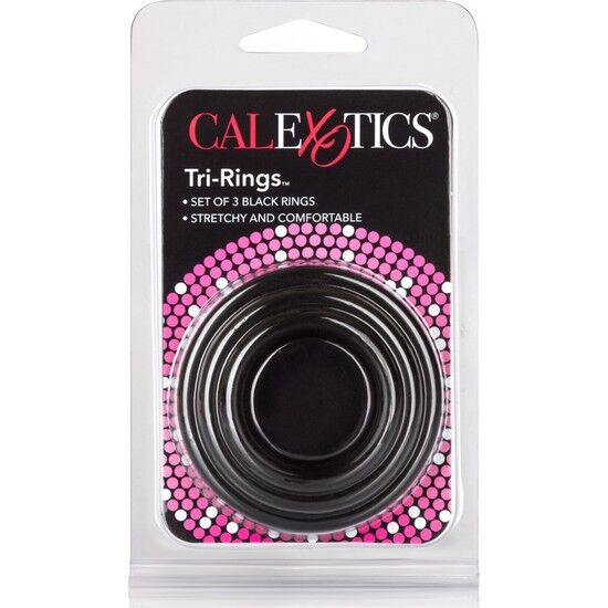 CALEXOTICS - ERECTION RING SET OF THREE - BLACK