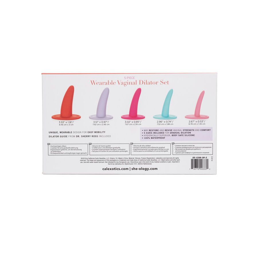 CALEXOTICS - 5PC MULTICOLOR VAGINAL OR ANAL DILATOR KIT