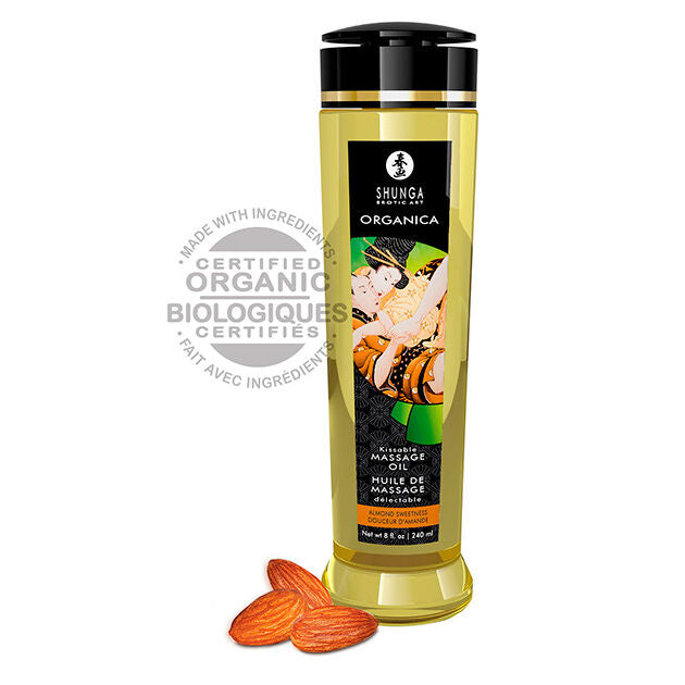 SHUNGA - ACEITE DE MASAJE ORGÁNICO ALMENDRA 240 ML