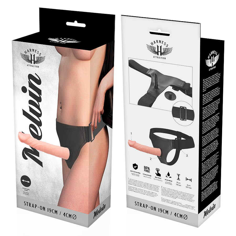 HARNESS ATTRACTION - ARNÉS MELVIN FLESH 19 CM -O- 4 CM