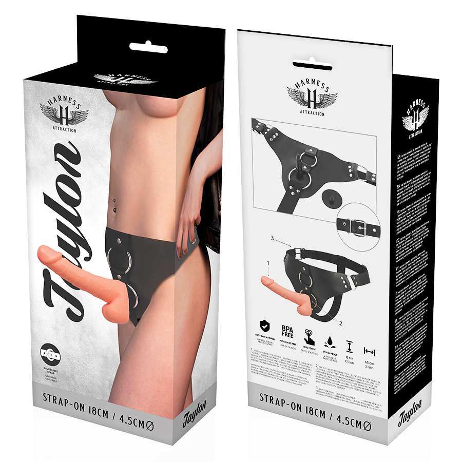 HARNESS ATTRACTION - ARNÉS TAYLOR DELUXE 18 CM -O- 4.5 CM