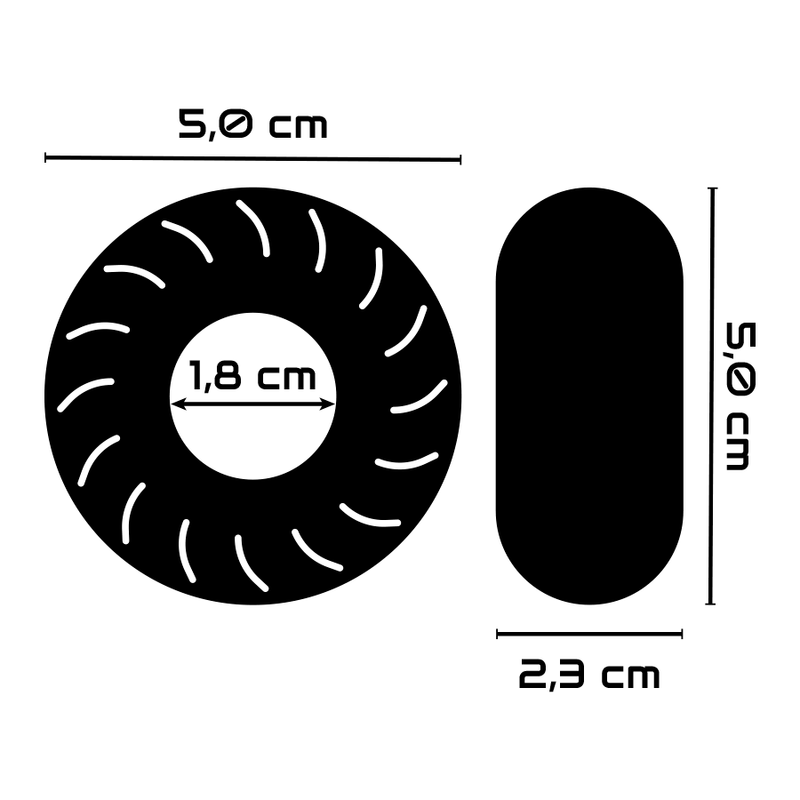 Alimentació: anell de penis super flexible i resistent 5cm pr08 negre