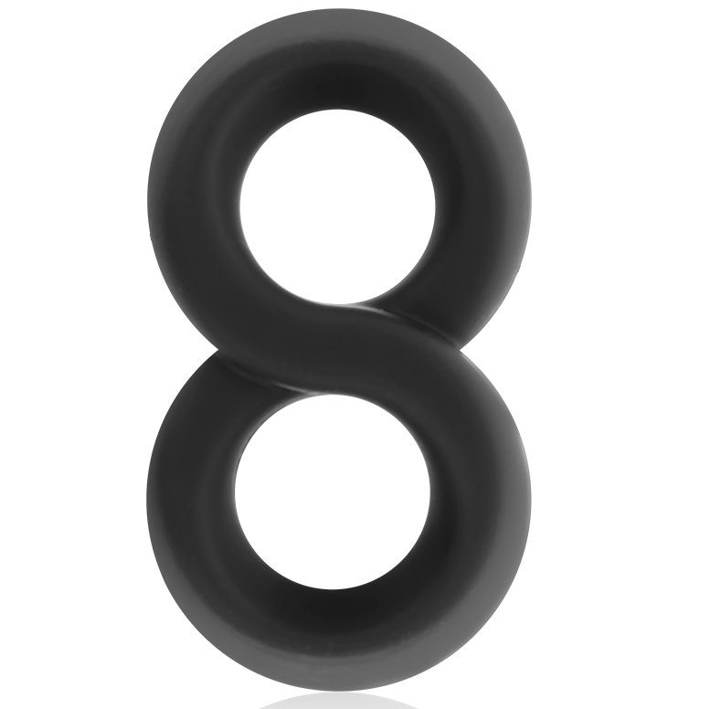 POWERING - SUPER FLEXIBLE Y RESISTENTE ANILLO PENE Y TESTÍCULOS PR12 NEGRO