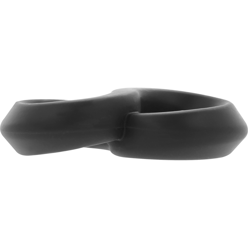 POWERING - SUPER FLEXIBLE Y RESISTENTE ANILLO PENE Y TESTÍCULOS PR12 NEGRO