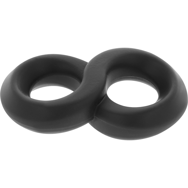POWERING - SUPER FLEXIBLE Y RESISTENTE ANILLO PENE Y TESTÍCULOS PR12 NEGRO