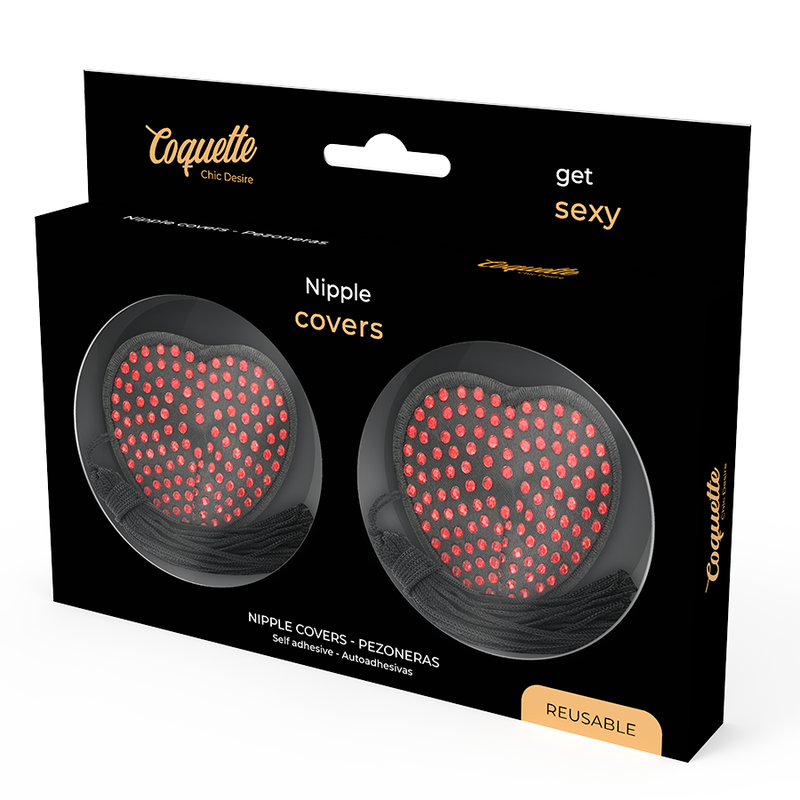 COQUETTE CHIC DESIRE - COBRE-MAMILOS VERMELHO / PRETO