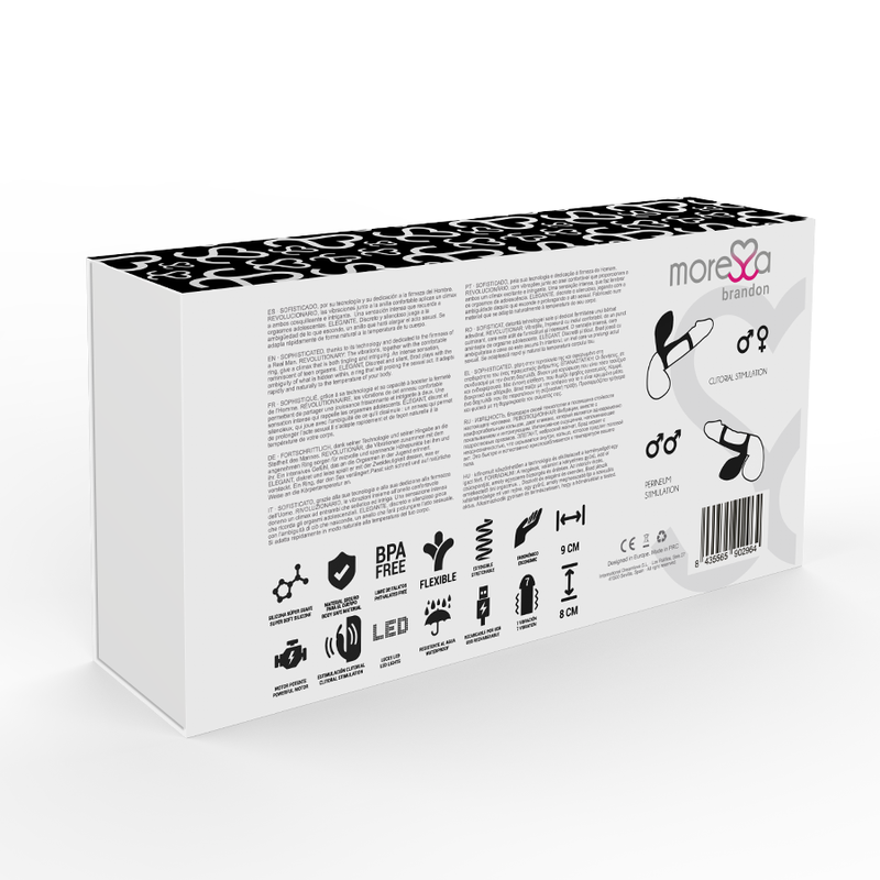 Moressa - Brandon potent anell vibrador amb funda espessint masculina