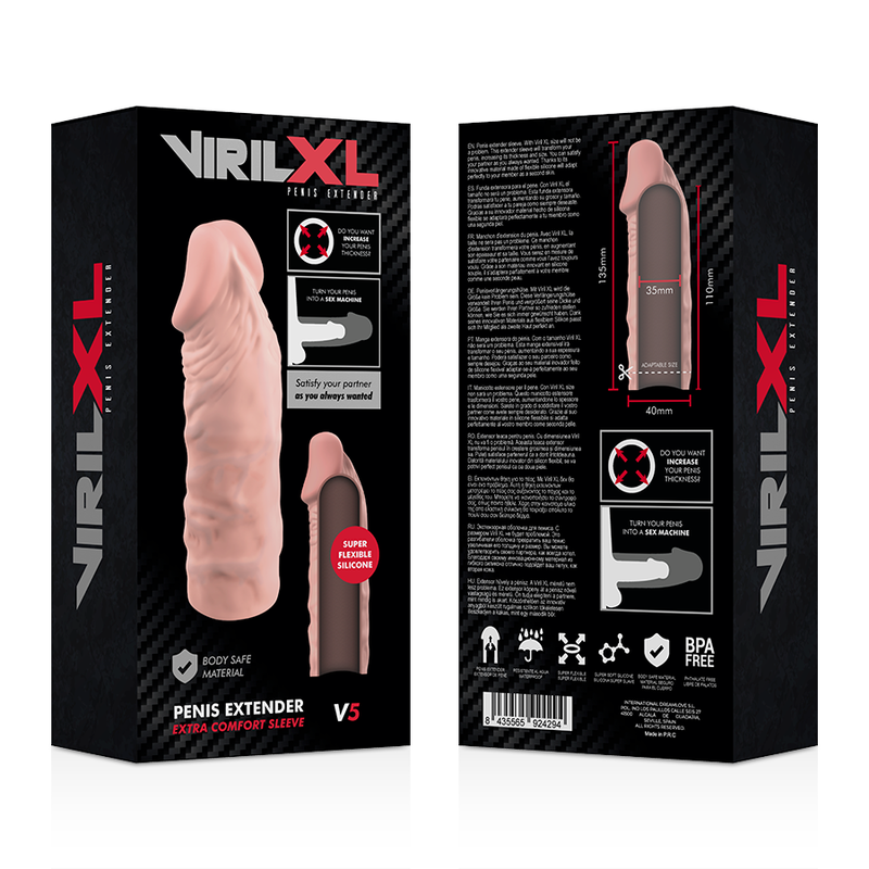 VIRILXL - AUMENTO DO PÉNIS EM SILICONE LÍQUIDO V5 NATURAL